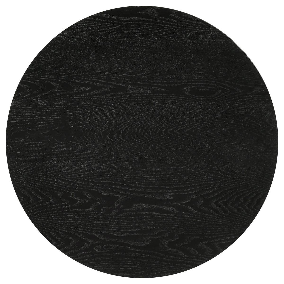 Strouse 2-Piece Round Coffee and End Table Set in Black