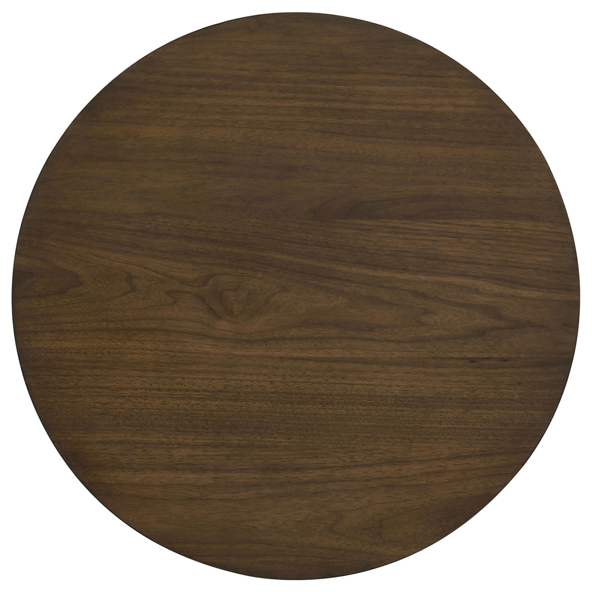 Strouse Contemporary Round End Table in Walnut