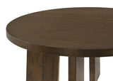 Strouse Contemporary Round End Table in Walnut
