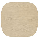 Kailani Coastal Rectangular End Side Table with Shelf Beige Oak