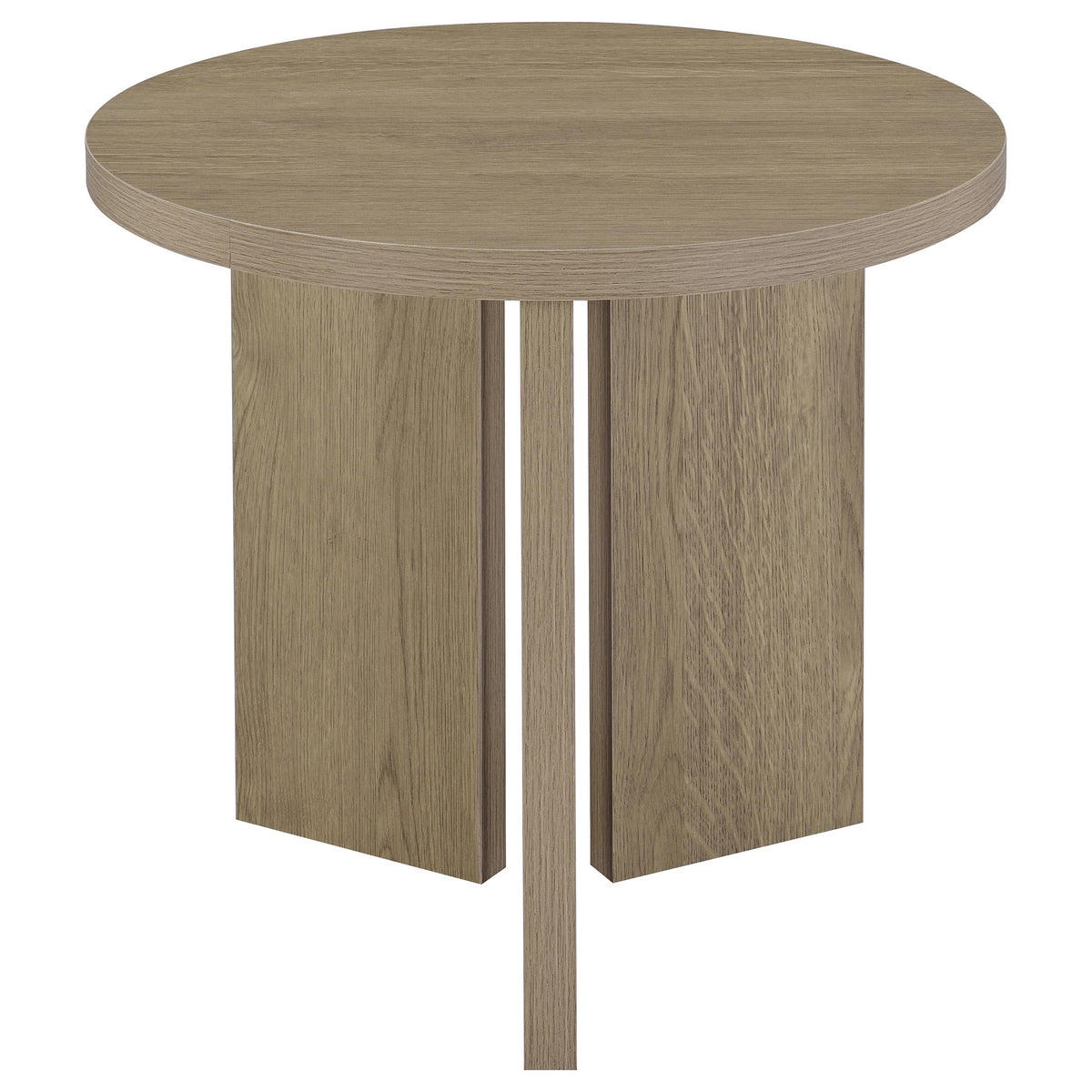 Aragon 2-Piece Round Coffee and End Table Set Latte