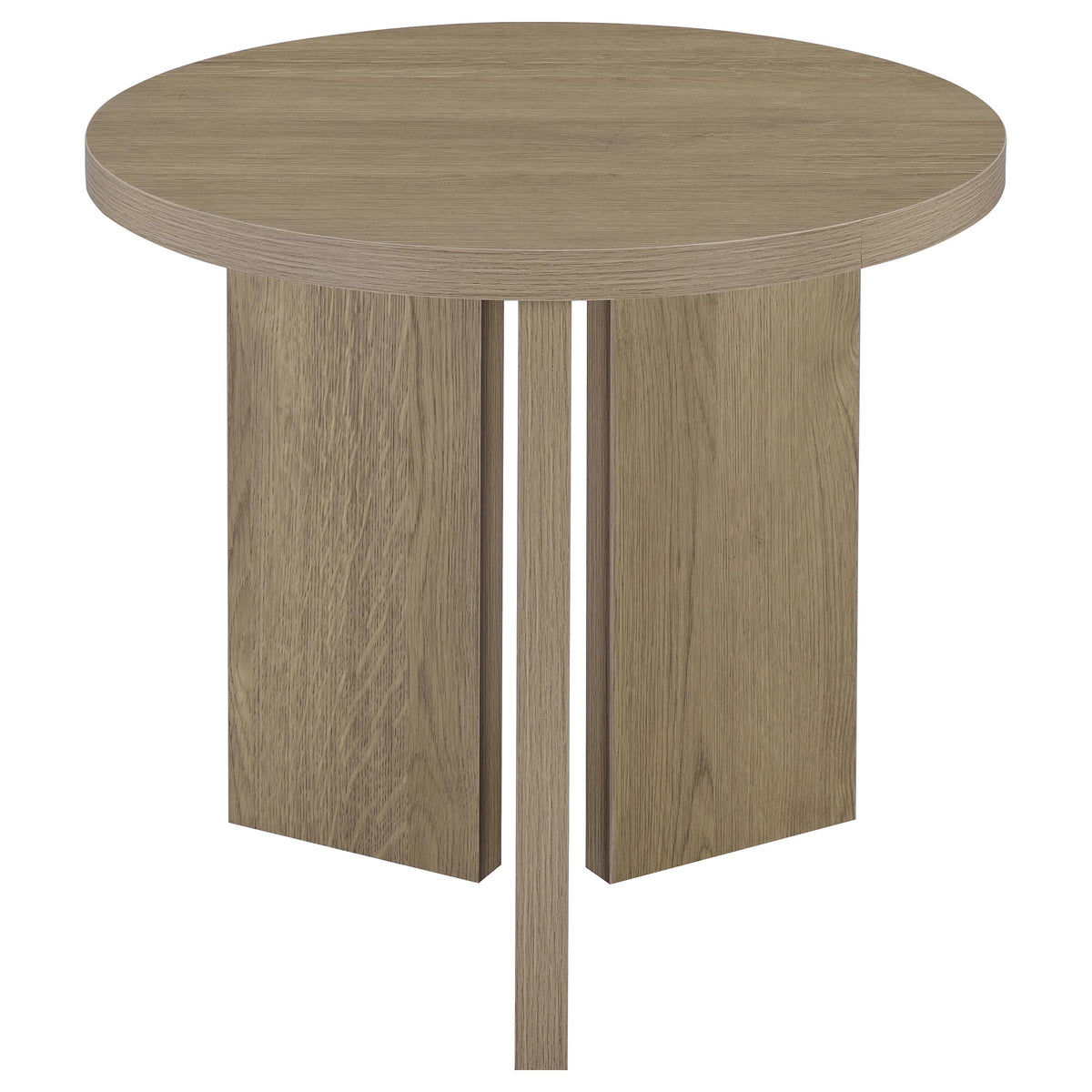 Aragon 3-Piece Round Coffee and End Table Set Latte