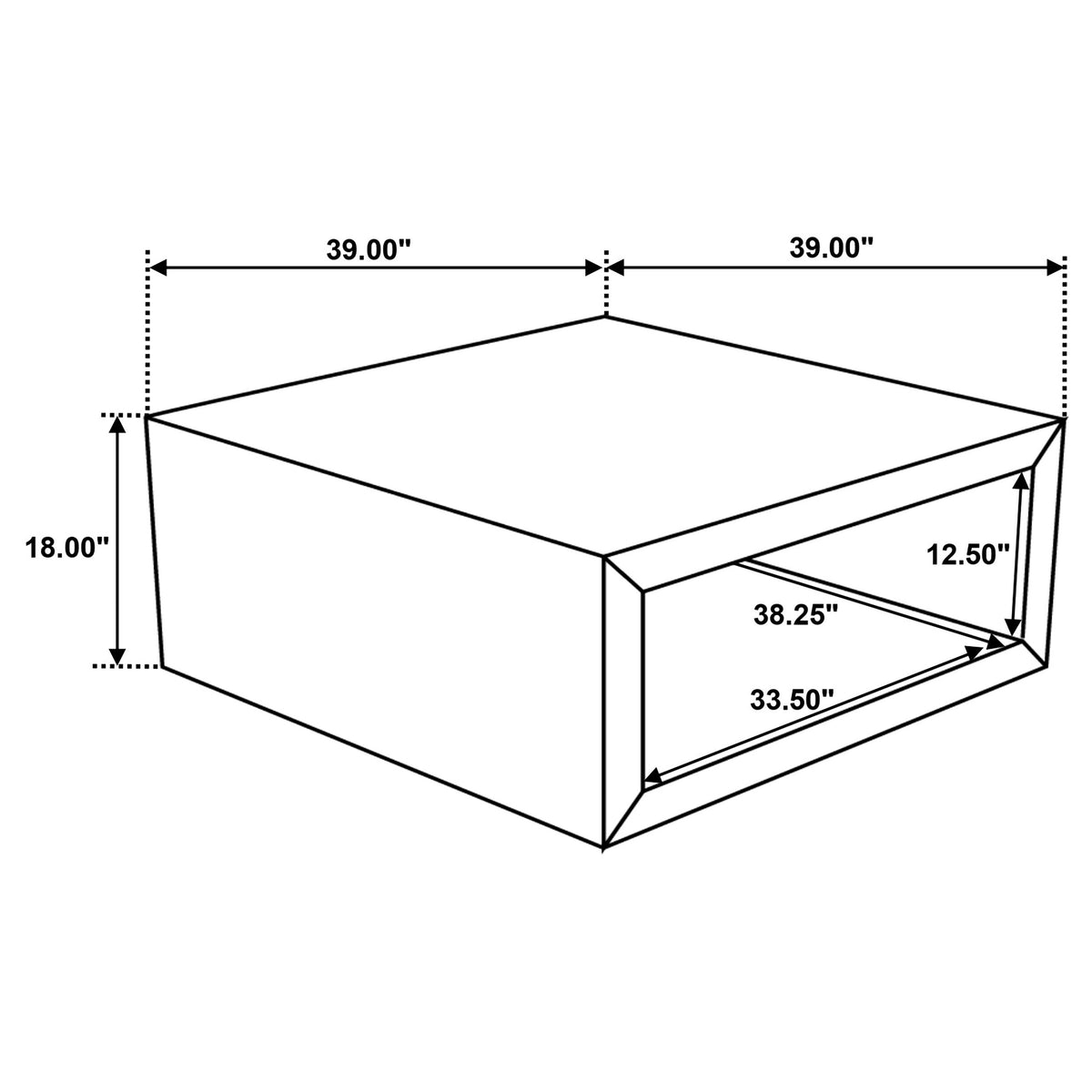 Benton Square Solid Mango Wood Coffee Table Natural