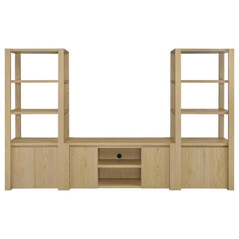 Laurelton 3-piece Entertainment Center TV Stand Light Oak