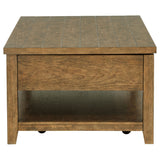 Payne 48-inch Mobile Lift Top Coffee Table Distressed Brown