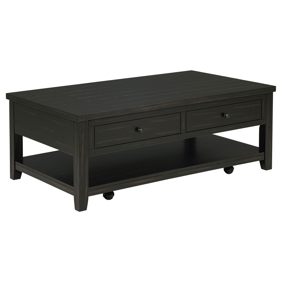 Payne 48-inch Mobile Lift Top Coffee Table Distressed Java