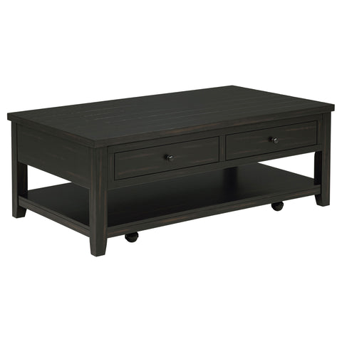 Payne 48-inch Mobile Lift Top Coffee Table Distressed Java