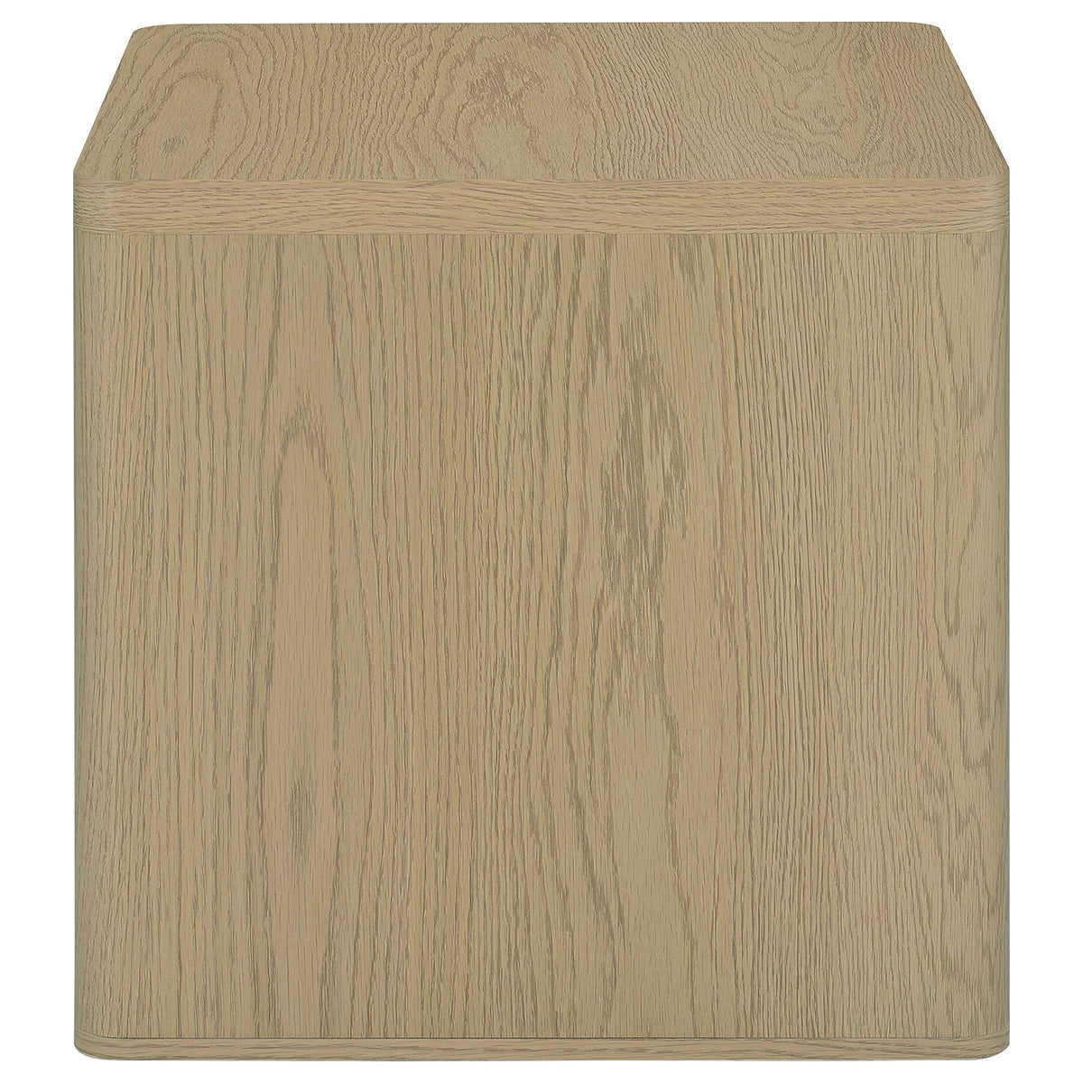 Alsina Square End Table with Open Shelf Greige