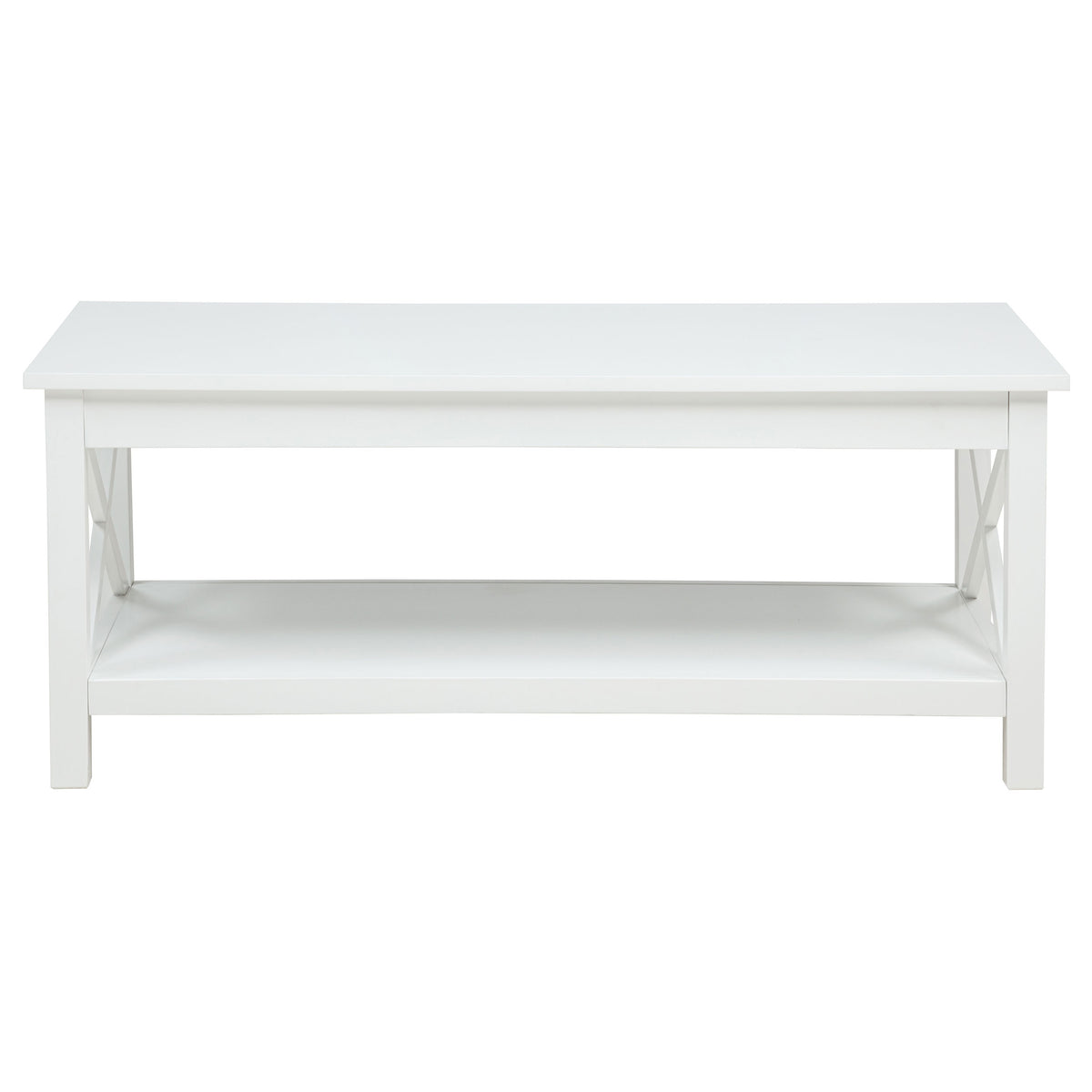 Skyview 2-piece Rectangular Lift Top Coffee Table Set White