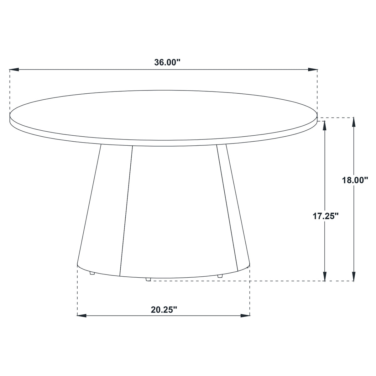 Franklin 2-piece Round SmartTop™ Pedestal Coffee Table Set Grey and Dark Brown