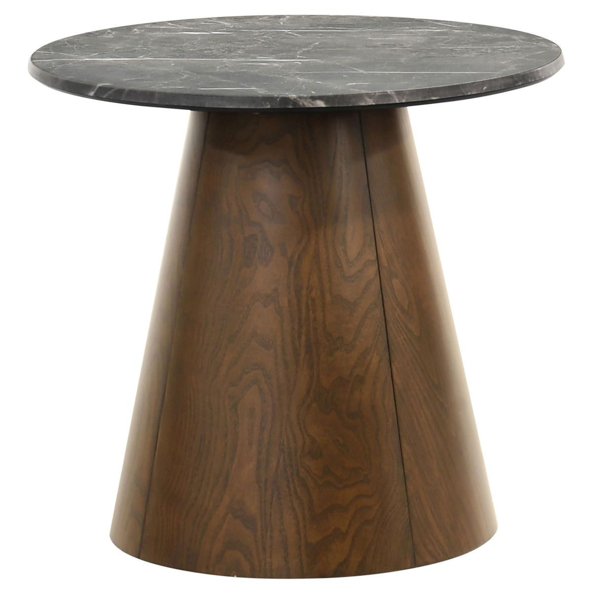 Franklin 3-piece Round SmartTop™ Pedestal Coffee Table Set Grey and Dark Brown