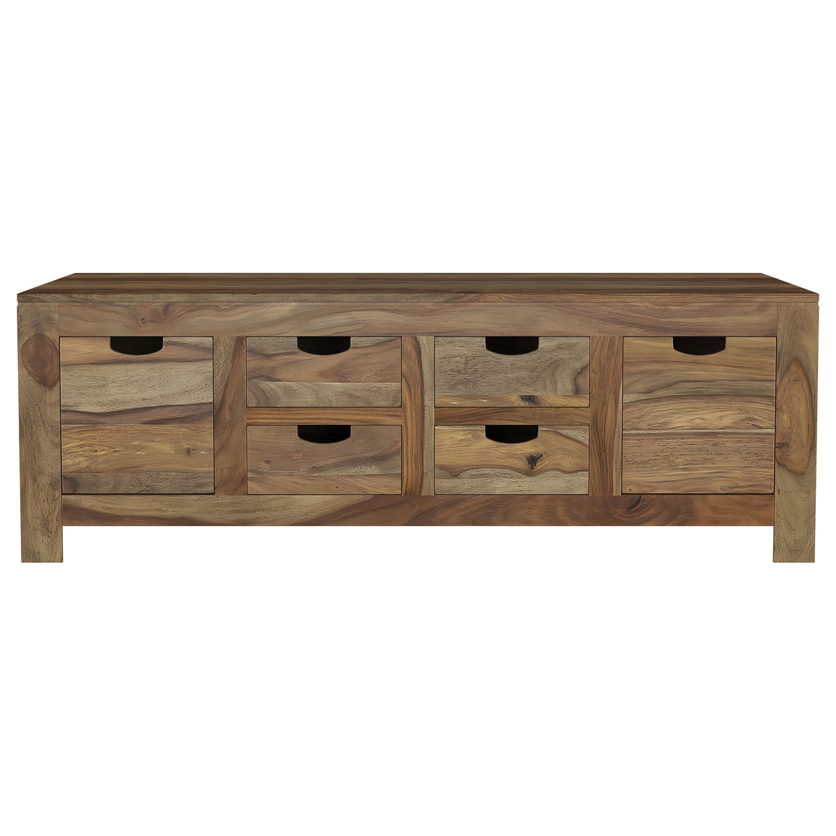 Esther 2-Piece Solid Sheesham Coffee and End Table Set Natural
