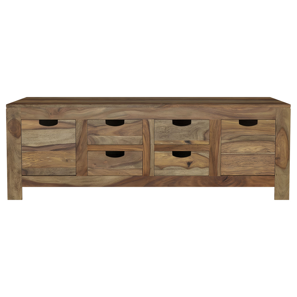 Esther 6-drawer Solid Wood Coffee Table Natural Sheesham