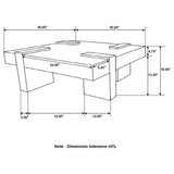 Samira Square Solid Wood Coffee Table Natural Sheesham
