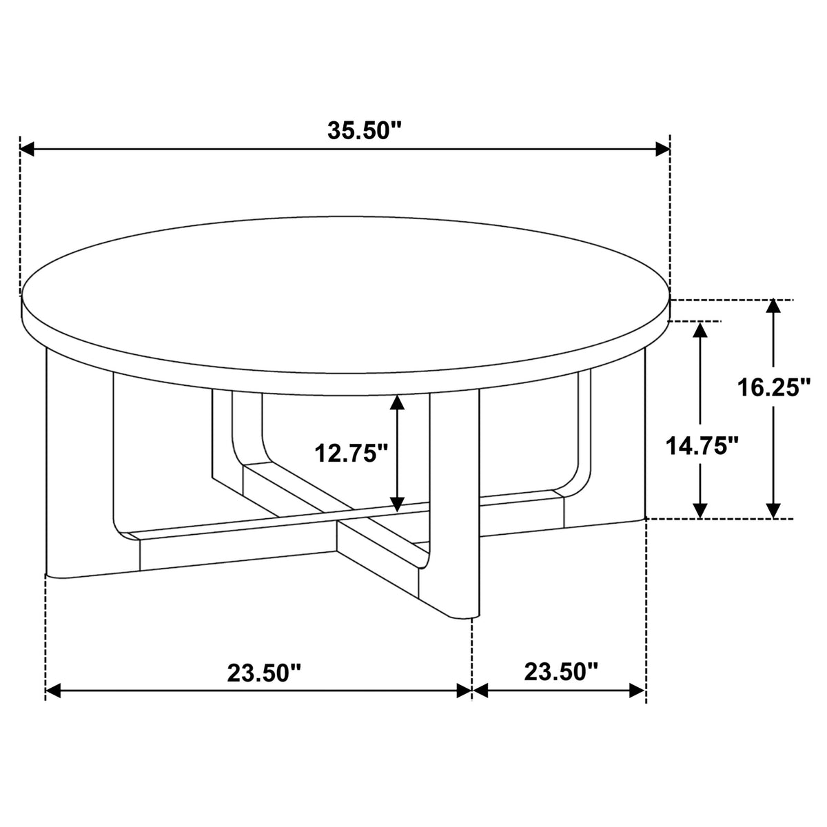 Kessler 2-piece Round Sculptural Wood Coffee Table Set Brown