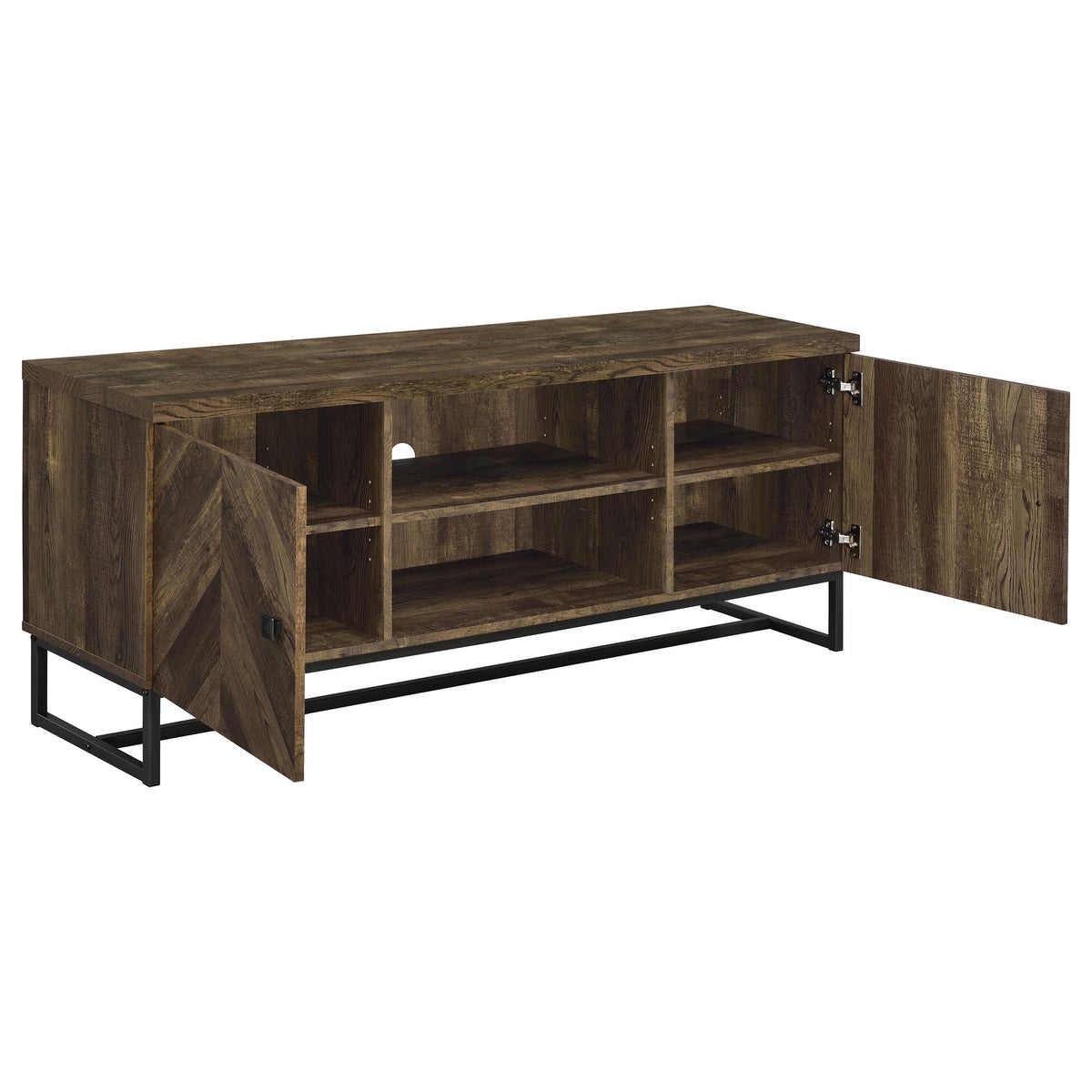 Myles 2-door Engineered Wood 60-inch TV Stand Rustic Oak