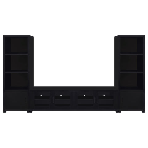 Sachin 3-piece Entertainment Center 79-inch TV Stand Black