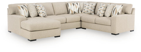 Laurelgrove Pebble 4-Piece Sectional with Left-Arm Facing Chaise