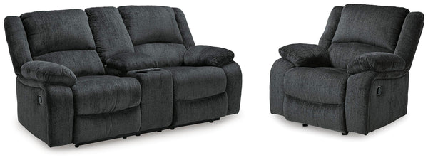 Draycoll Reclining Loveseat with Console and Recliner