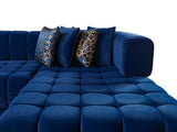 Ariana Velvet Blue Double Chaise Sectional