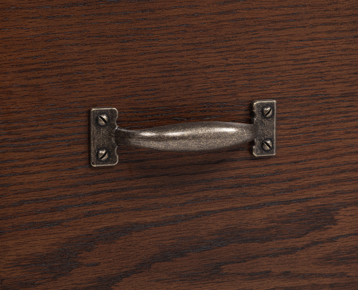 Graham 4-Drawer Lift-Top Computer Desk Walnut Brown