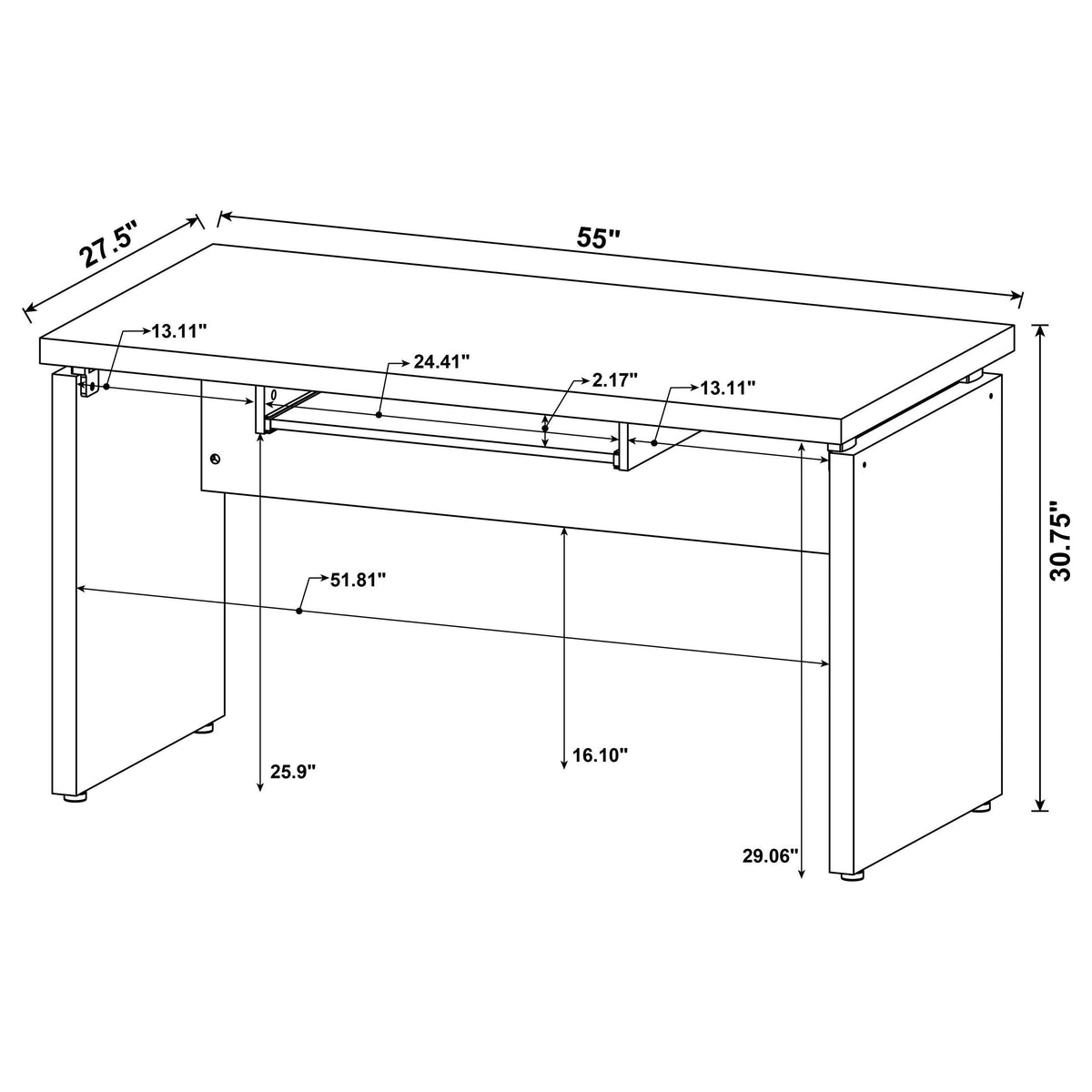 Skylar L-Shape Desk with Mobile File Cabinet Cappuccino