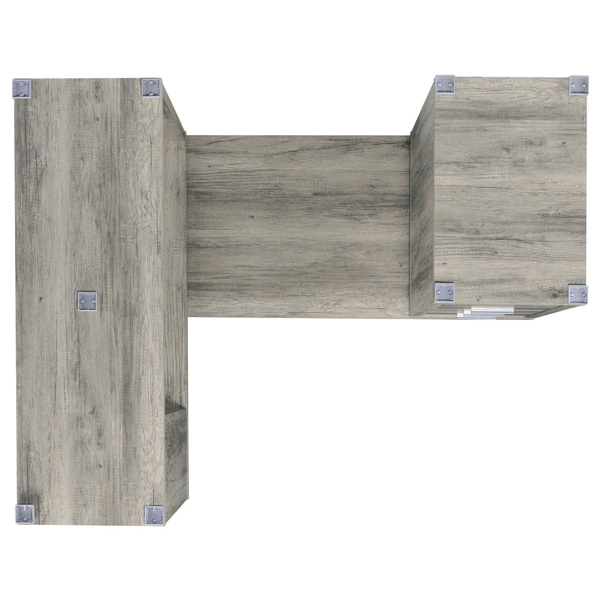 Yvette 60-inch 3-drawer L-Shape Computer Desk Grey Driftwood