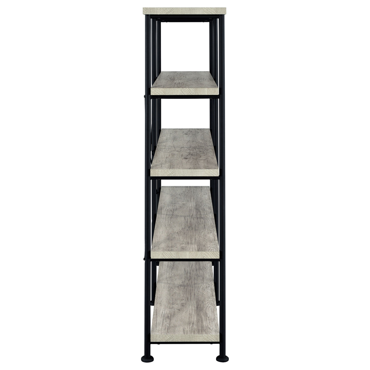 Analiese 63-inch 4-shelf Double Bookshelf Grey Driftwood