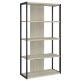 Loomis 72-inch 3-shelf Bookshelf Whitewashed Grey