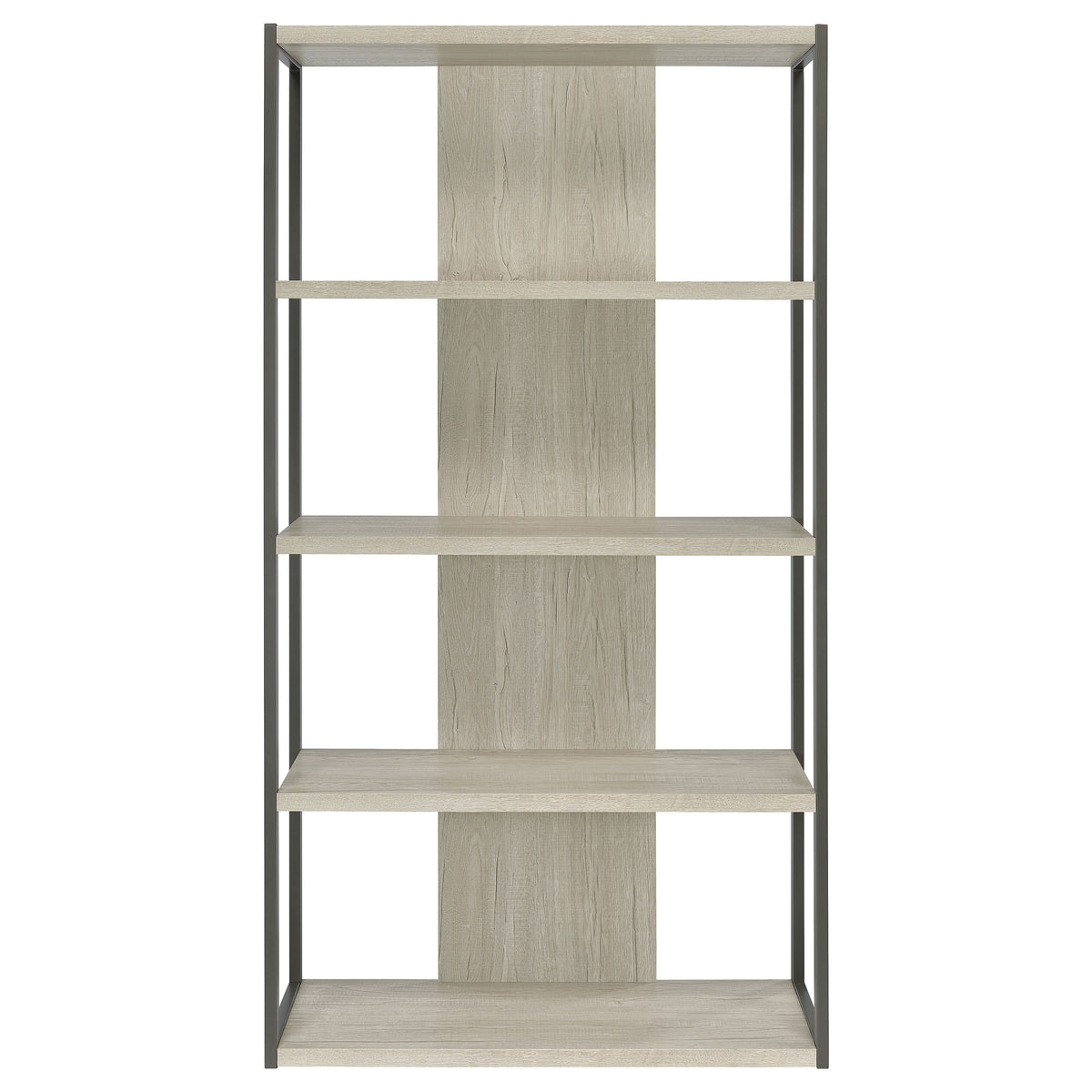 Loomis 72-inch 3-shelf Bookshelf Whitewashed Grey