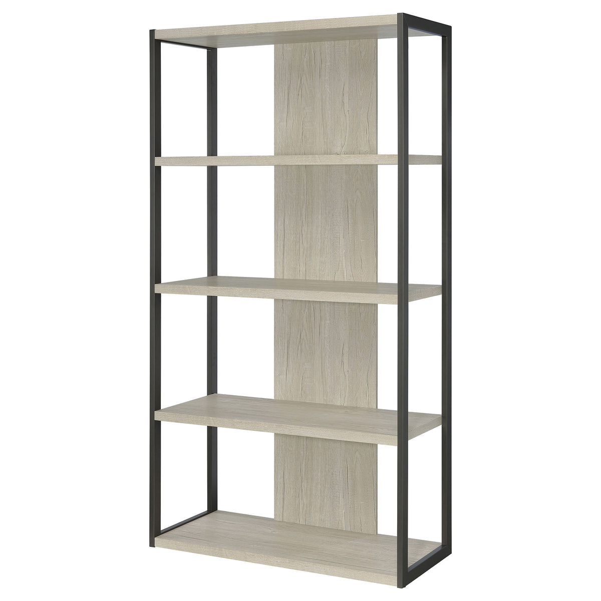 Loomis 72-inch 3-shelf Bookshelf Whitewashed Grey