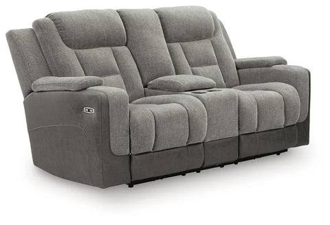 Mixed Motion Power Reclining Loveseat with Console