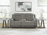 Mixed Motion Power Reclining Loveseat with Console