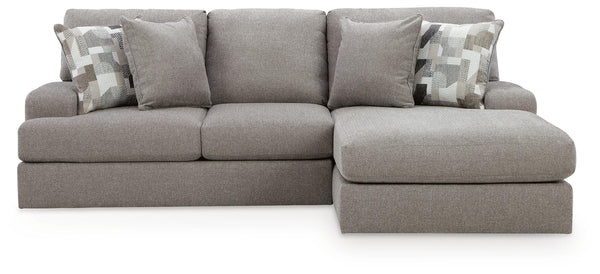 Lindon Smoke 2-Piece Sectional with Right-Arm Facing Chaise