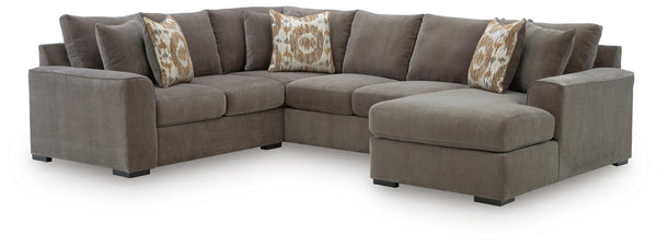Larson Levee Espresso 3-Piece Sectional with Right-Arm Facing Chaise