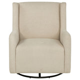 Serra Full-Circle Swivel Glider Chair with Shelter Arms Sandy Beige