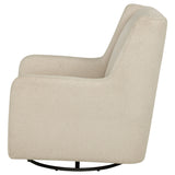 Serra Full-Circle Swivel Glider Chair with Shelter Arms Sandy Beige