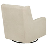 Serra Full-Circle Swivel Glider Chair with Shelter Arms Sandy Beige