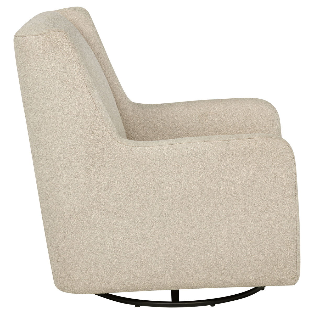 Serra Full-Circle Swivel Glider Chair with Shelter Arms Sandy Beige