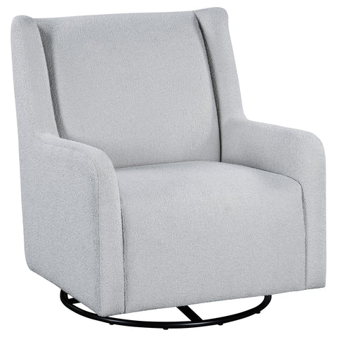 Serra Full-Circle Swivel Glider Chair with Shelter Arms Dove Grey