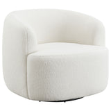 Hudson Sherpa Swivel Accent Chair Ivory