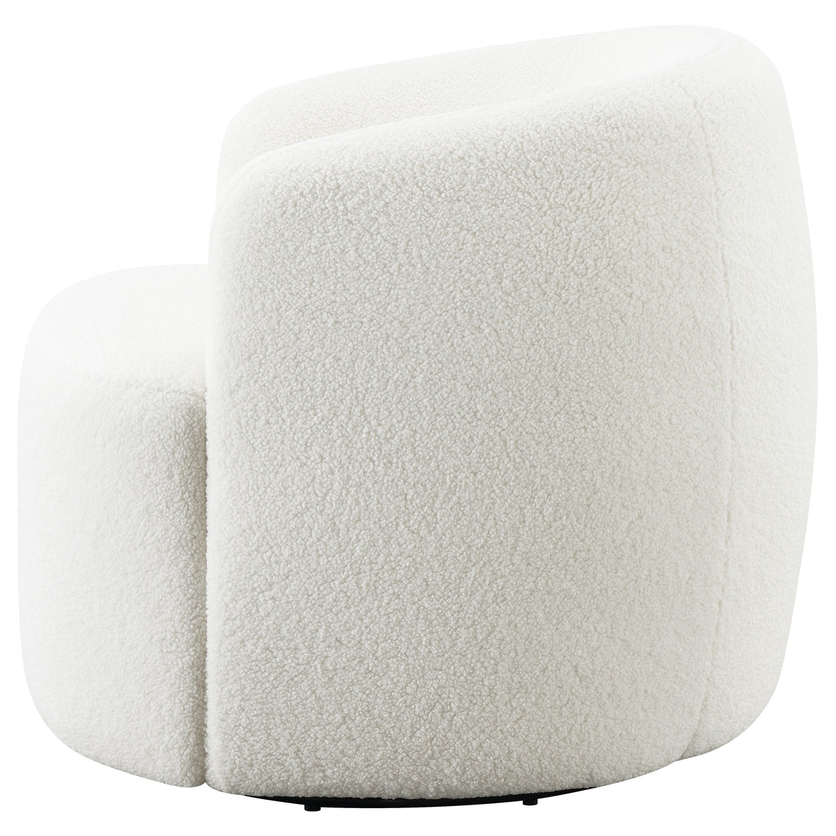 Hudson Sherpa Swivel Accent Chair Ivory