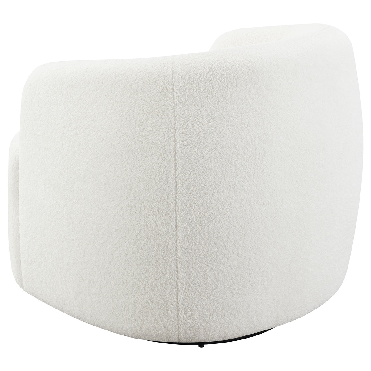 Hudson Sherpa Swivel Accent Chair Ivory
