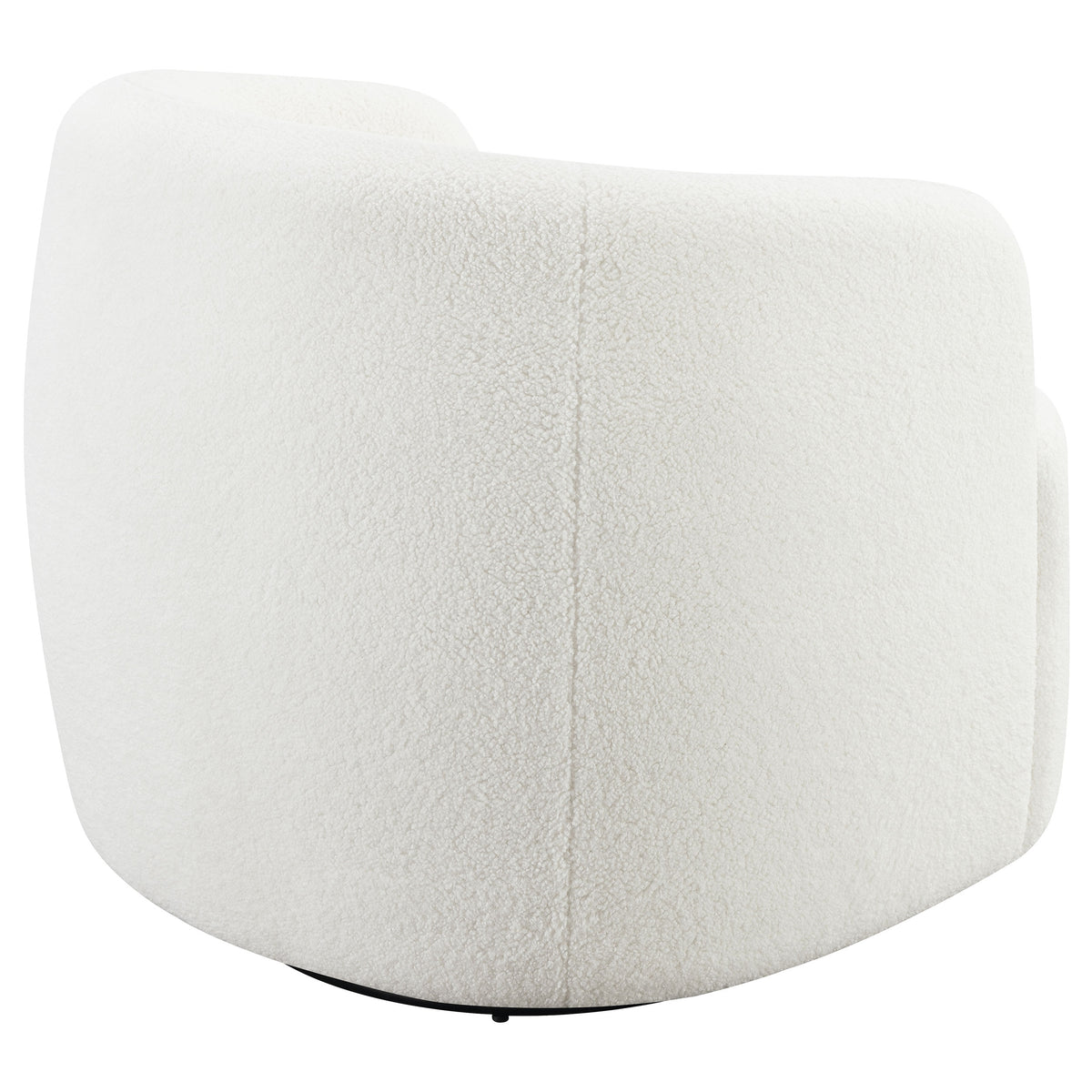 Hudson Sherpa Swivel Accent Chair Ivory