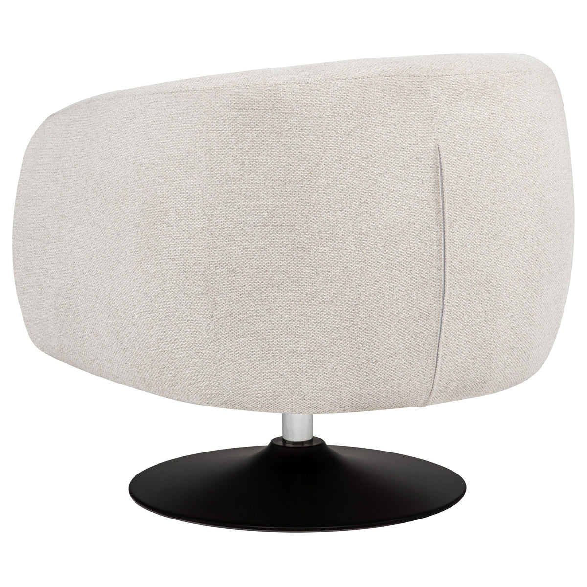 Dave Upholstered Barrel Back Swivel Club Chair Beige