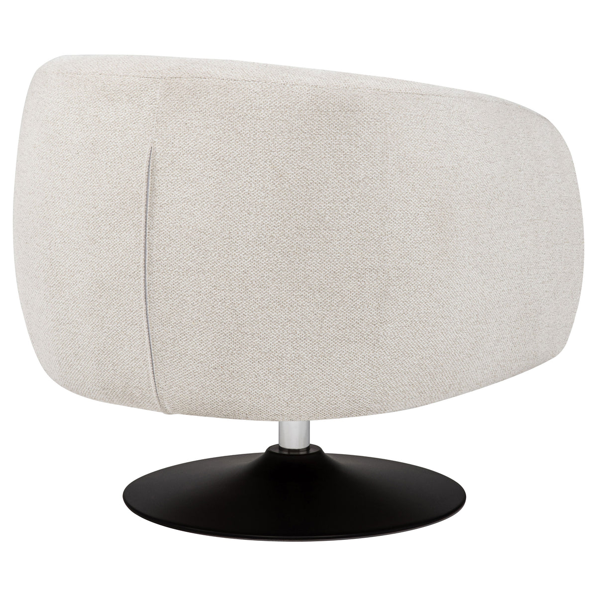 Dave Upholstered Barrel Back Swivel Club Chair Beige