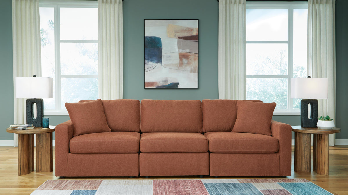 Modmax 3-Piece Sectional Sofa, 2-Piece Sectional Loveseat and Swivel Glider Recliner