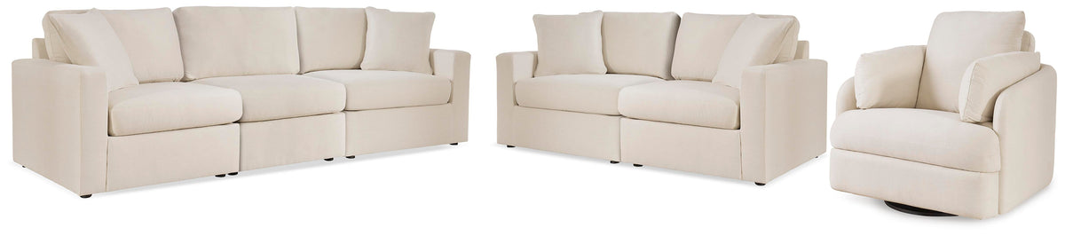 Modmax 3-Piece Sectional Sofa, 2-Piece Sectional Loveseat and Swivel Glider Recliner