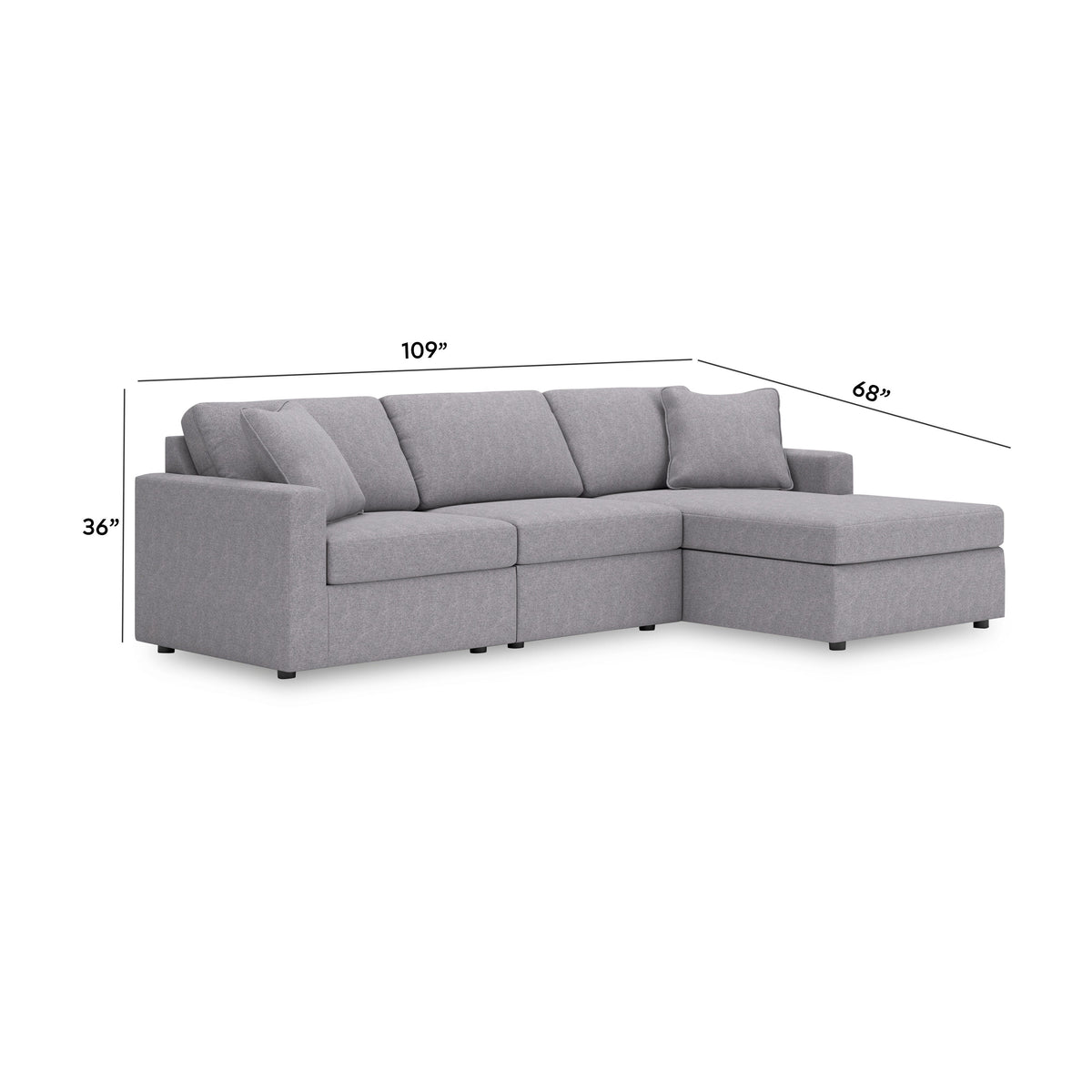 Modmax 3-Piece Sectional with Chaise