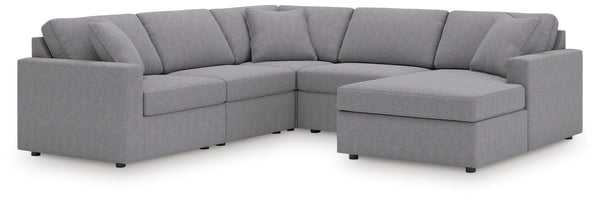Modmax Granite 5-Piece Sectional with Right-Arm Facing Chaise